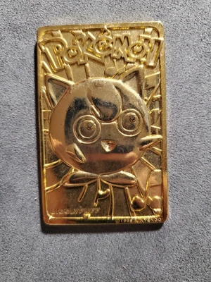 Tarjeta Coleccionable Jigglypuff Pokemon Chapada en Oro 23k Burger King Promo 1999 Nintendo Foto 1 de 2