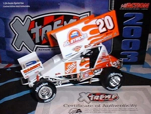 DANNY LASOSKI  1/24 #20 HOME DEPOT  / JD BYRIDER 2003 Sprint Car ACTION - Picture 1 of 1
