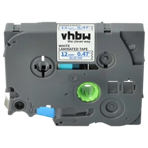 Bandkassette mit Brother PT 1150DX 1160 1170 1170S 1180 1180HK blauweiß - Bild 1 von 9