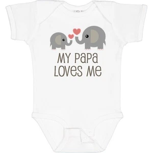 Inktastic My Papa Loves Me Grandchild Baby Bodysuit From Grandpa Elephant Childs - Picture 1 of 21