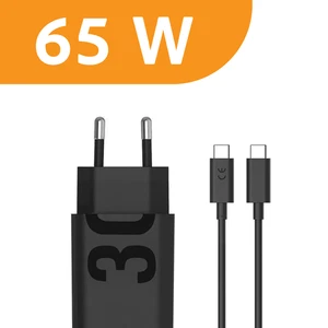 65W USB-C 2-fach Schnellladegerät 1x USB-C 1x USB Charger Mehrfach Stecker - Bild 1 von 8