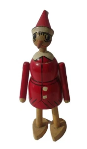 Vintage Wilson Walkies Pinocchio Wood Doll Ramp Walker Very Rare Working Toy 5" - Picture 1 of 13