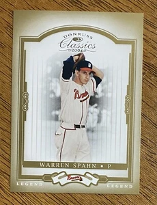 2004 Donruss Classics /1999 WARREN SPAHN #156 HOF Braves  - Picture 1 of 2