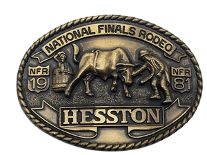 1981 Rodeo Clown Belt Buckle NFR Oklahoma City VTG. Bullfighter National Finals - Picture 1 of 11