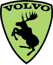 GENUINE Discontinued Prancing Moose VOLVO Lime Green 3” Vinyl Adhesive Decal