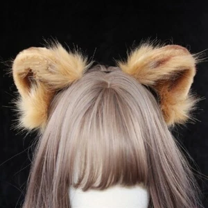León Tigre Nieve Leopardo Orejas Aro para el Cabello Prendas para la Cabeza Cómic Lolita Cosplay  - Imagen 1 de 11