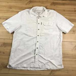 Eddie Bauer Mens Sz XLT Shirt Vented Fishing Hiking Outdoor White Short Sleeve - Picture 1 of 10