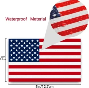 AMERICAN FLAG DECAL, 3" X 5", 5 PACK, WEATHERPROOF VINYL, Free Shipping - Picture 1 of 3