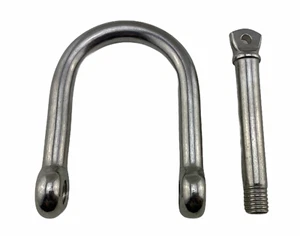 Large 2" Wide D-Shackle 316 Stainless Steel Mooring Buoy Heavy Duty Tow 800KG - Foto 1 di 3