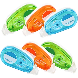 Glue Roller, 6Pcs Adhesive Glue Tape, 5M X 8Mm Double Sided Tape Dispenser Trans - Picture 1 of 12