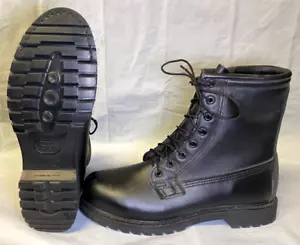 Stivali in pelle US Military ICW Goretex suola Cove Vibram 8 R NERI punta di sicurezza NUOVI - Foto 1 di 5