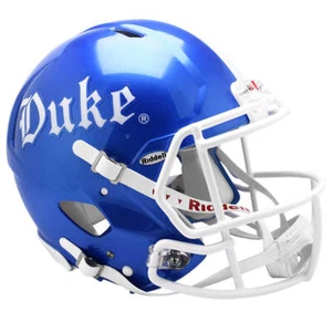 Duke Blue Devils Blue Gothic Riddell Speed Full Size Authentic Football Helmet - Picture 1 of 4