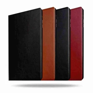 iPad Mini 5 cuero de vaca genuino cuero folio Stand Case Cover w / Sleep-Wake  - Imagen 1 de 28