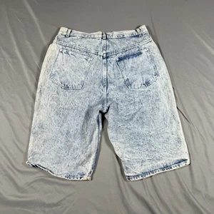 Vintage 80er Dirty Dancing Jeansshorts Damen 17/16 blau Denim Acid Wash hoher Bund - Bild 1 von 11