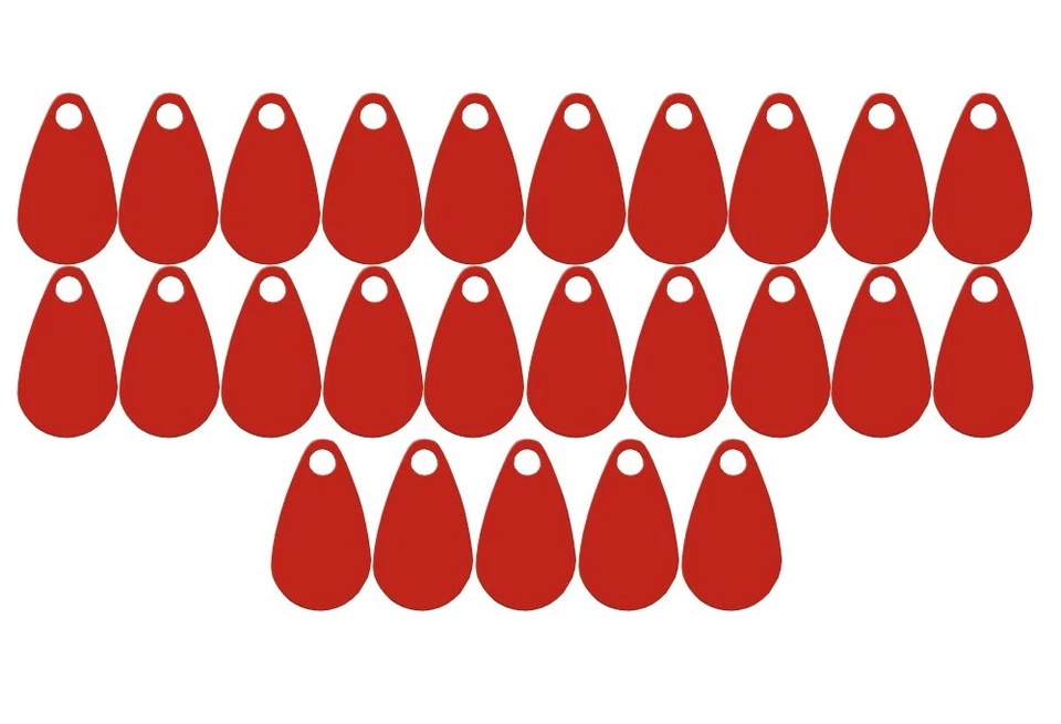 Red Flipper Blade Flippers Lure Making Craft Attracting Flipper Swedish Pimple - Image 1 of 1