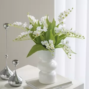 Faux Colorful Lily of the valley Brach, Flower Stems, Real Touch Lily flowers - Picture 1 of 7