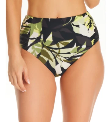 Braguita de bikini Bar III para mujer con palma del desierto fruncida tiro alto talla M múltiple Foto 1 de 2