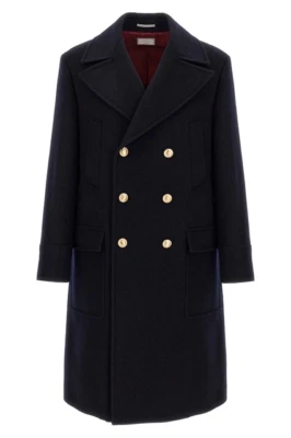 BRUNELLO CUCINELLI Navy Wool Coat New & Authentic - Image 1 of 2