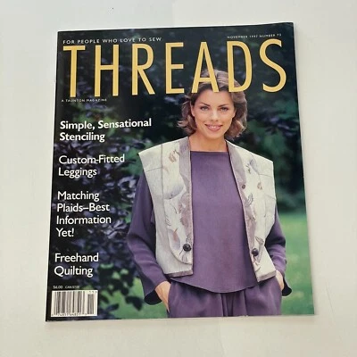 Threads Sewing back issue Magazines 1997 Nov #73 Machine-Sew TAUNTON'S  - Image 1 of 4
