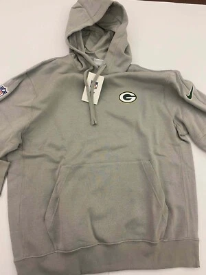 Pulôver com capuz GREEN BAY PACKERS masculino Nike cinza urze logotipo novo com etiquetas - Imagem 1 de 4