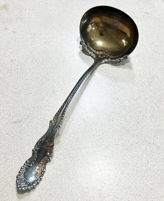 "Antiguo cucharón grande enchapado en plata Wm A ROGERS A1 1897 patrón ELBERON 11"" de largo" Foto 1 de 4