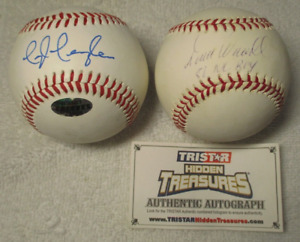 Lot of 2 TRISTAR ( Numbered ) Signed Baseballs TODD WORRELL TAYLOR TEAGARDEN