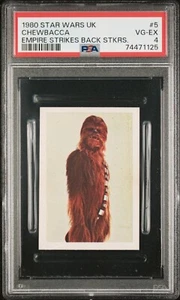 1980 Star Wars UK Empire Strikes Back Stickers Chewbacca PSA 4 🔥 HIGHEST GRADED - Picture 1 of 3