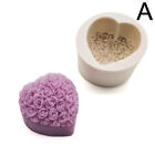 Heart Love Rose Flower Shape Silicone Soap Mold Chocolate Candle Diy Crafts