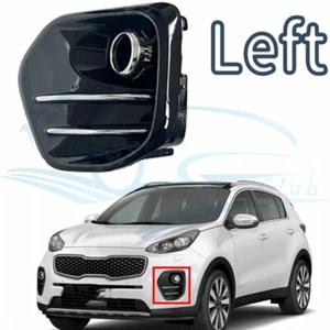 Left Front Bumper Fog Light Cover Bright Black For KIA Sportage KX5 2016-2018 c - Picture 1 of 18