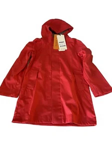 Save the Duck Jacket Kids Rain Jacket Size 6 Hooded Red NWT Rainy Bark Hooded - Picture 1 of 5