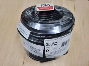 Taylor 35082 8mm BLACK silicone Pro WIRE CORE SPARK PLUG WIRE 100' Roll 0 ohms - Picture 1 of 1