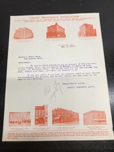 VTG 1916 Billhead Masthead of Credit Reference Association of the Midwest - Picture 1 of 6