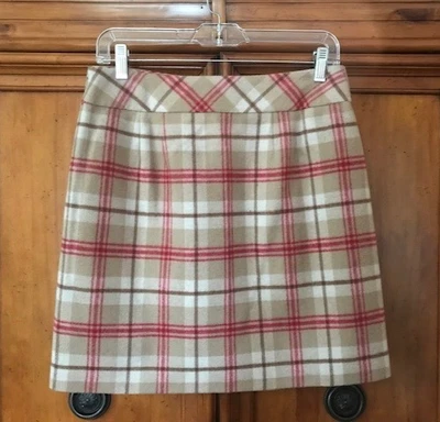 Falda a Cuadros de Lana Ann Taylor LOFT ~ Talla 6/28.  Excelente! Foto 1 de 4