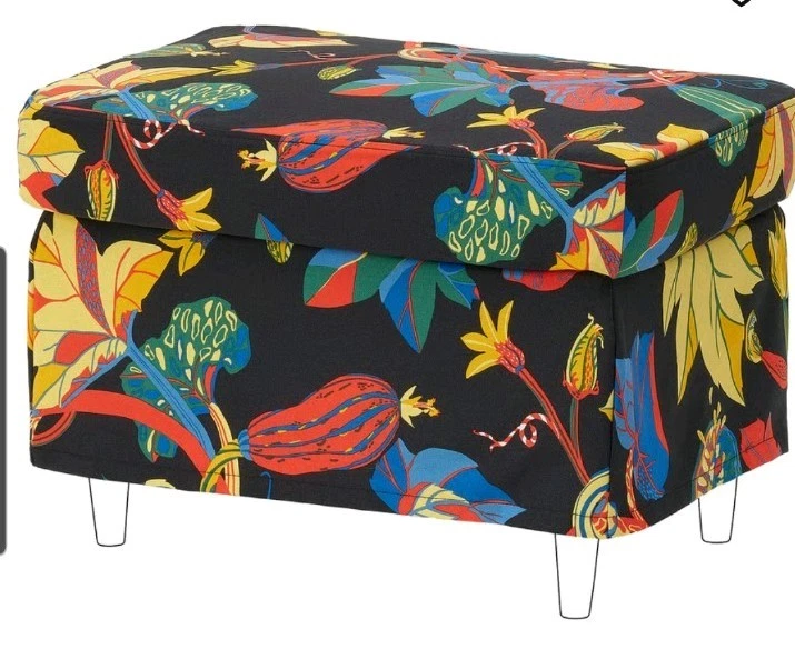 IKEA Bezug Strandmon Hocker stigsbo Bunt NEU OVP Hockerbezug schwarz Bunt - Bild 1 von 1