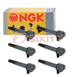 6 pc NGK Ignition Coils for 2018-2019 Lexus LC500h 3.5L V6 Spark Plug Wire oi - Picture 1 of 5