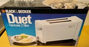 Vintage Black & Decker Duet Electronic 2 Slice Toaster NIB White FP Tracked - Picture 1 of 13