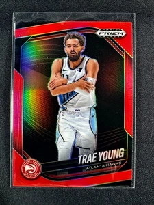 2024-25 Panini Prizm Black Trae Young Red Prizm /299 Atlanta Hawks #141 - Picture 1 of 2