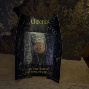 *CHERRIOS 1ST MINTED 2000 LINCOLN CENT IN ORIGINAL PACKAGING WITH COA   #A1.0 - Picture 1 of 2