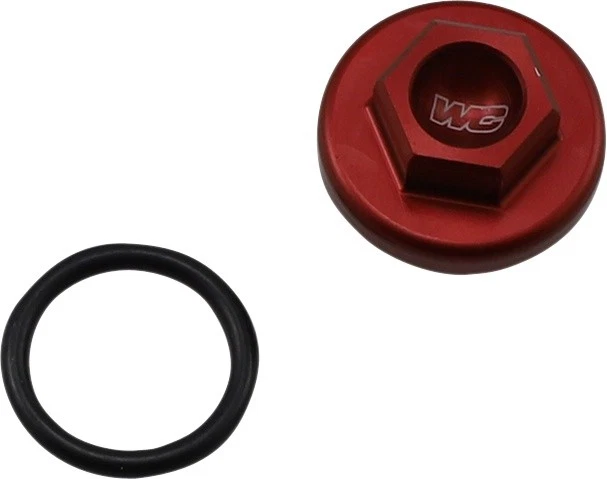 Works Connection Oil Fill Plug Aluminum Red fits Kawasaki KFX450R 2008-2014 - Image 1 of 1