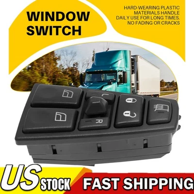 For 2004-2017 Volvo VNL 2004-2015 VHD 2011-15 VAH Front Left Power Window Switch - Image 1 of 4