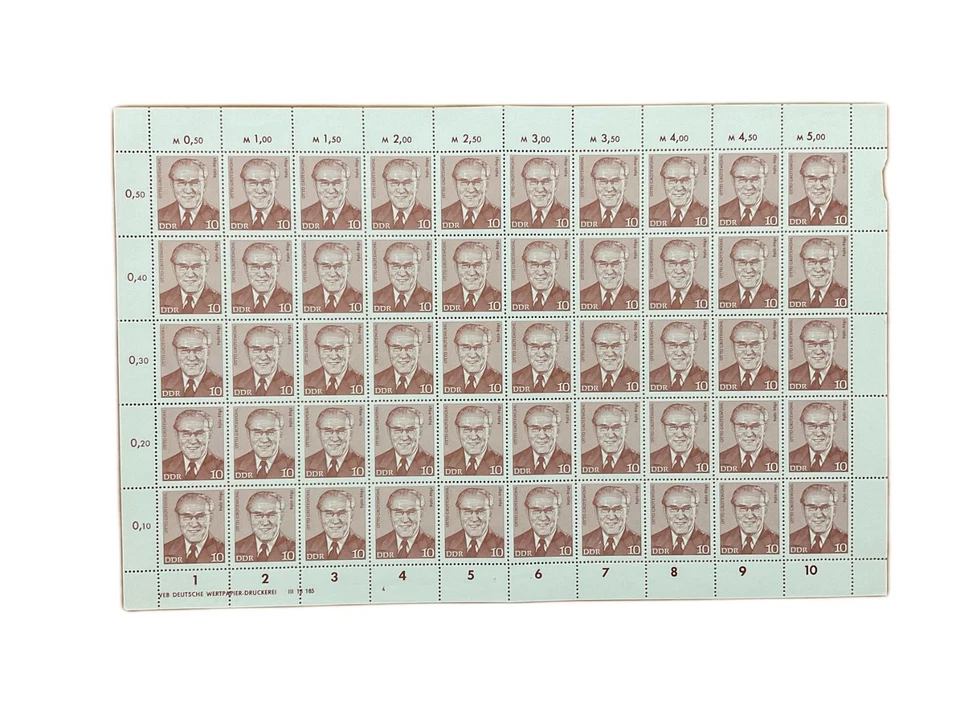 SA39g Germany DDR 1974 Personalities Labor Movement Otto Grotewohl full sheet - Image 1 of 1