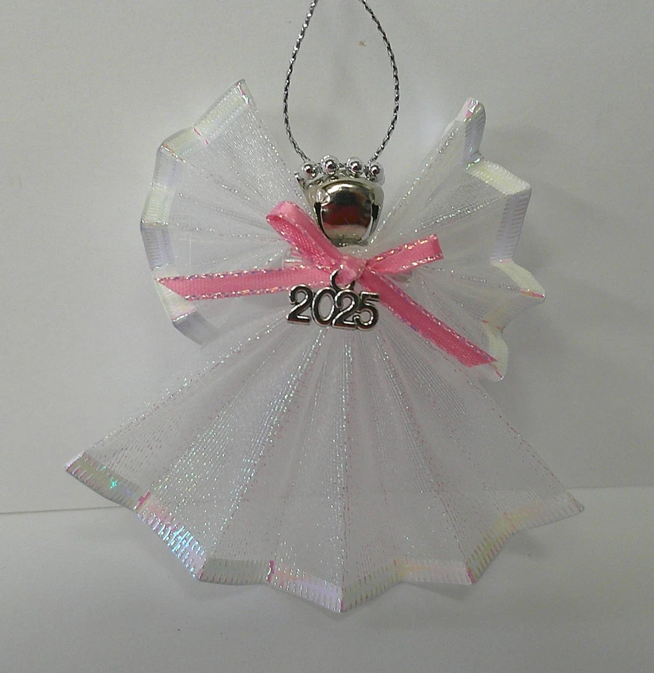 Adorno de ángel blanco 2025 nuevo arco rosa hecho a mano Foto 1 de 1