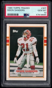 1989 TOPPS TRADED RC #30T DEION SANDERS HOF PSA 10 GEM MINT ROOKIE  #47818685 - Picture 1 of 2