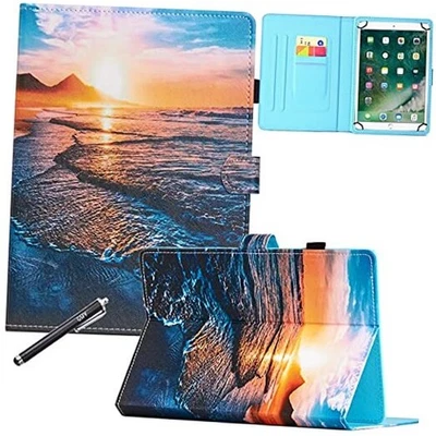 10 Inch Universal Case, GSFY Pretty Folio Stand 9.6-10.5 inch 1 Beach Tide - Image 1 of 4