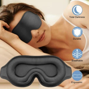 3D Eye Cover Travel Relax Sleep Aid Blindfold Sleeping Eye Mask Soft  Padded * - Picture 1 of 12