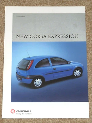 2000-01 VAUXHALL CORSA EXPRESSION 1.0i 12v Sales Leaflet Brochure - Image 1 of 2