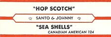 Jukebox Title Strip - Santo & Johnny: "Hop Scotch" / "Sea Shells" rare '61