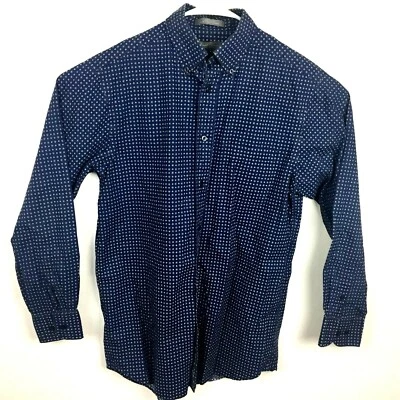 Camisa de vestir Daniel Cremieur Signature Collection para hombre pequeña manga larga azul Foto 1 de 4