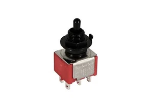 Mini interruptor de palanca corta palanca redonda de 3 vías encendido y encendido negro - Imagen 1 de 2