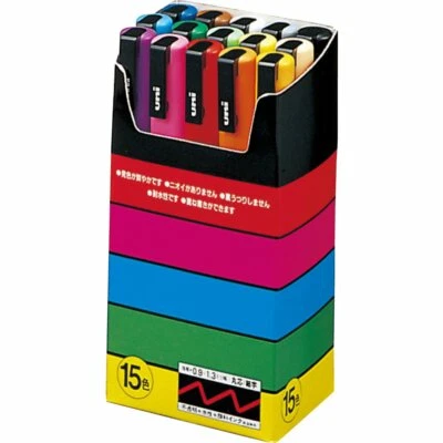Uni-Posca Paint Marker Pen - Fine Point - Set of 15 (PC-3M15C) - Image 1 of 4